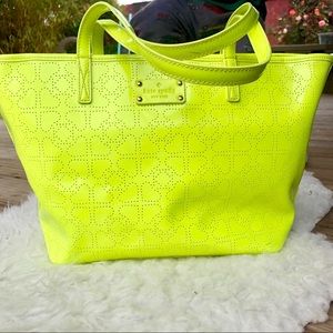 Kate Spade New York Harmony Large Tote Neon Yellow